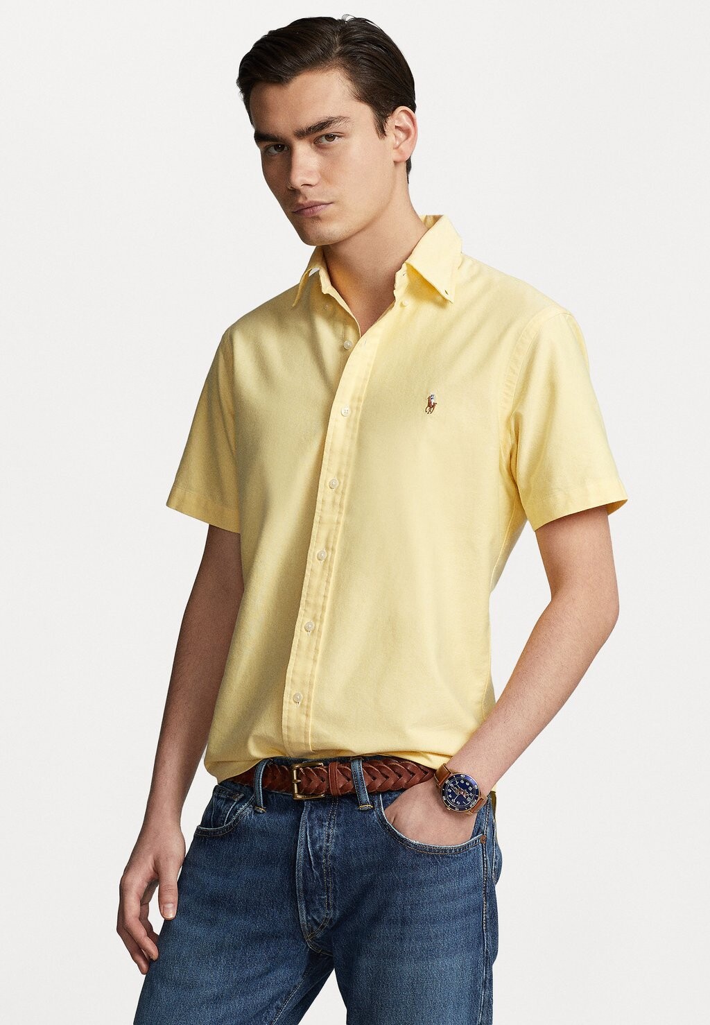 

Рубашка SHORT SLEEVE SPORT SHIRT Polo Ralph Lauren, оксфорды желтого цвета