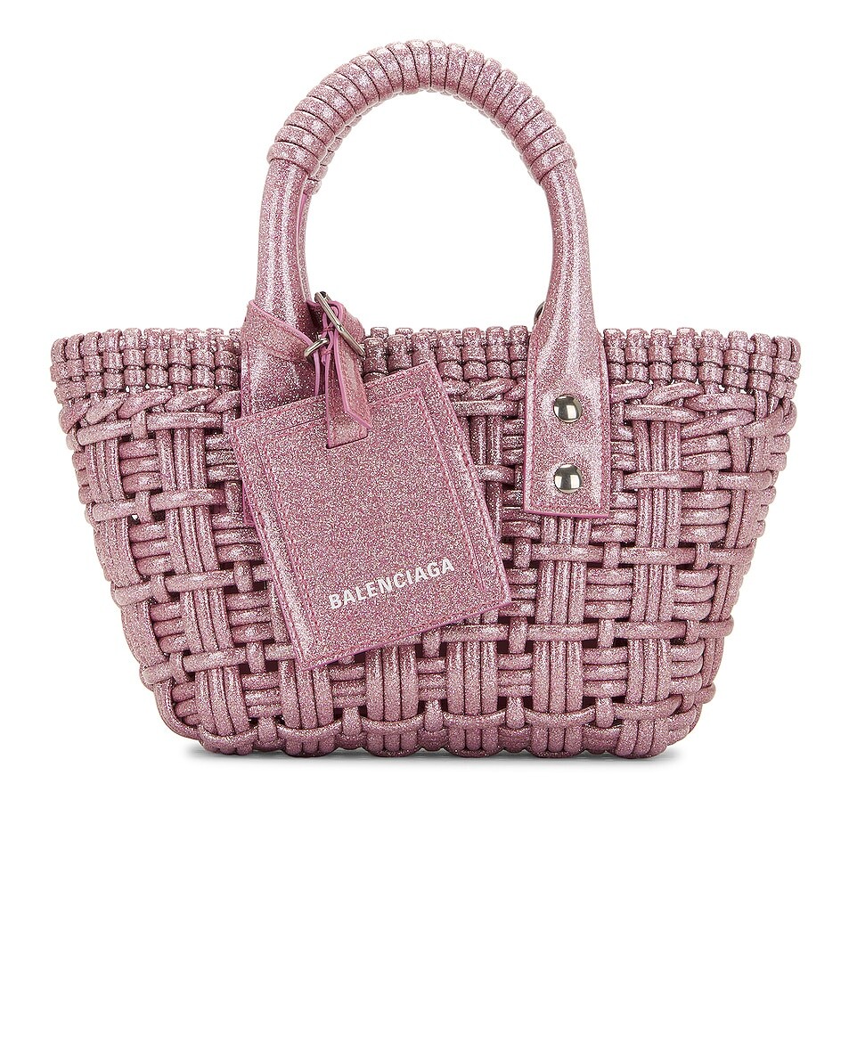 

Сумка кросс-боди Balenciaga Xxs Bistro Basket, цвет Sweet Pink & White