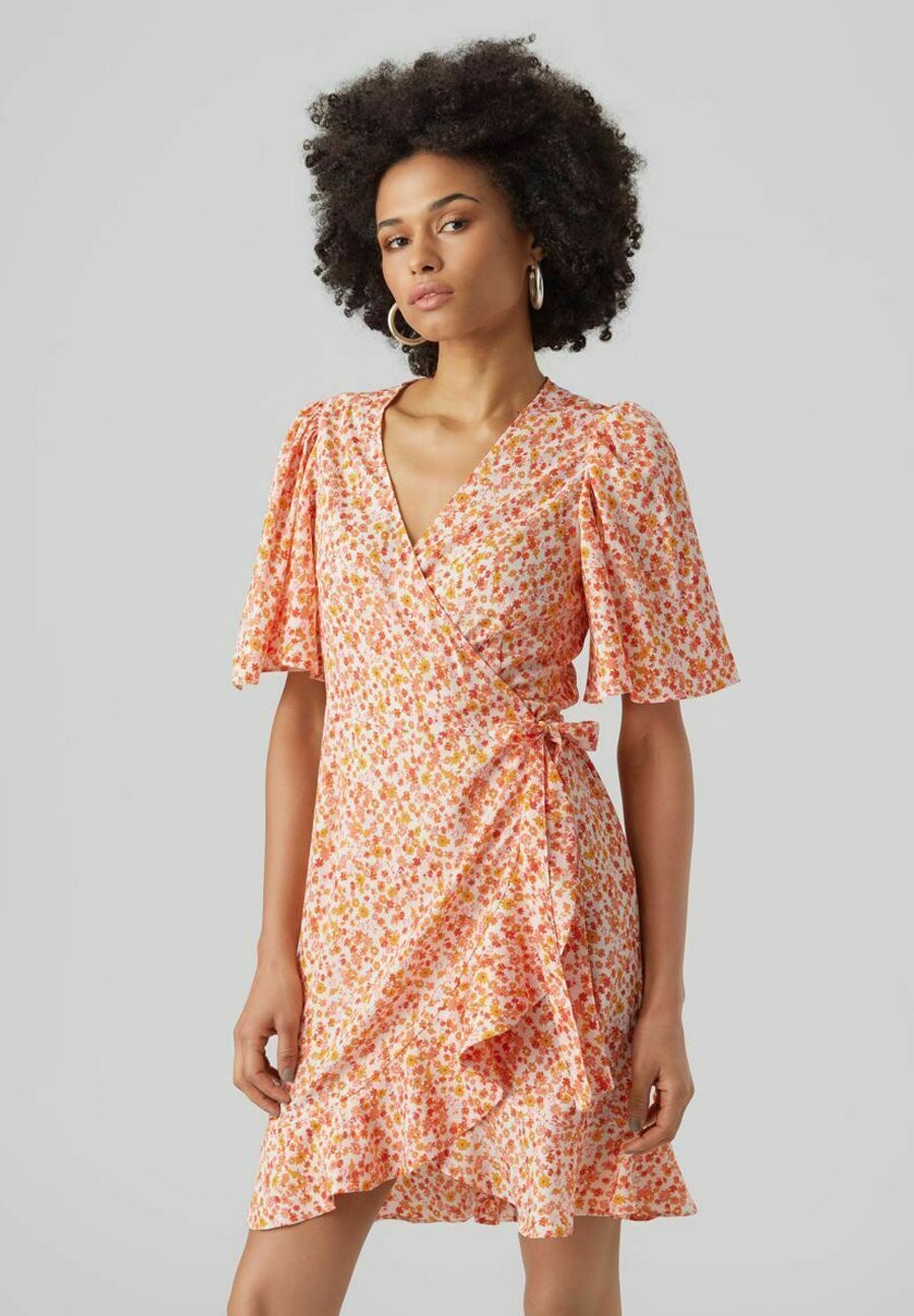 

Летнее платье Vero Moda, бледно-розовый меланж