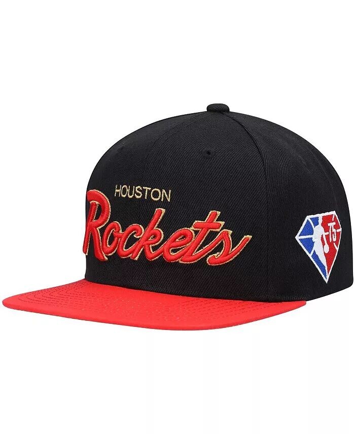 

Мужская черная кепка Snapback к 75-летию НБА "Хьюстон Рокетс" Mitchell & Ness, черный