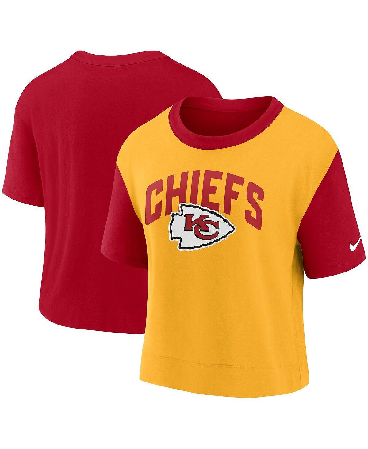 

Женская красно-золотая модная футболка Kansas City Chiefs High Hip Fashion Nike, Красный