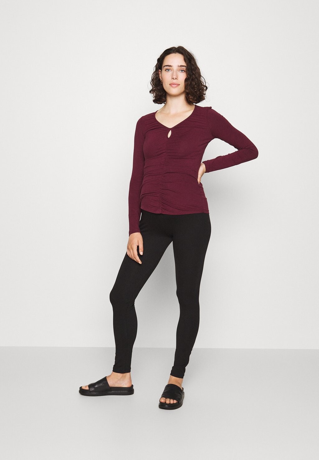 

Леггинсы 3 Pack Anna Field, цвет black/mottled dark grey/bordeaux