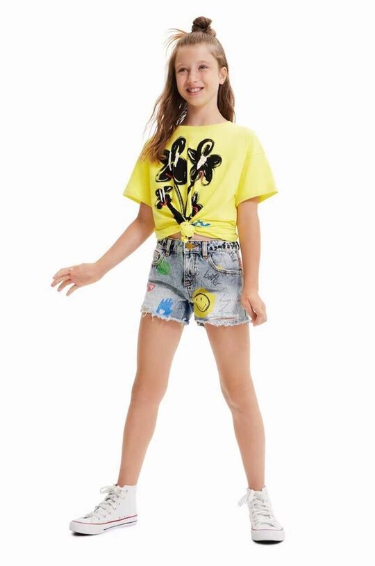 

Хлопковая футболка для детей Desigual, желтый