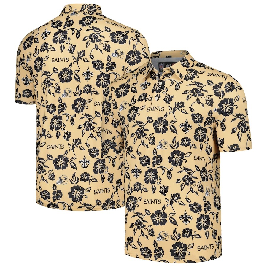 

Поло с коротким рукавом Reyn Spooner New Orleans Saints, золотой