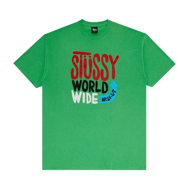 

Футболка Stussy World Wide 'Green', зеленый