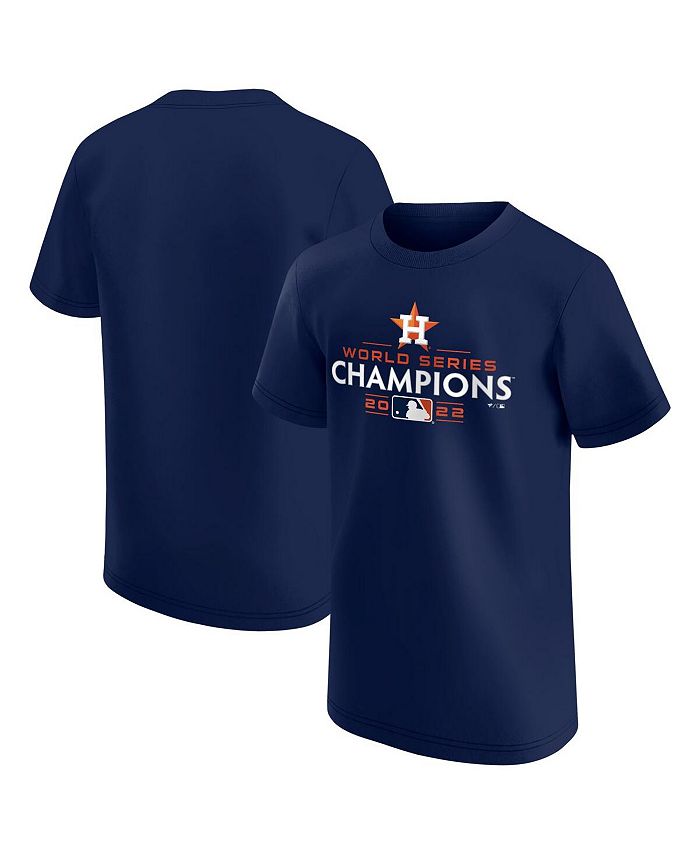 Темно-синяя футболка с логотипом Big Boys Houston Astros World Series Champions 2022 Fanatics, синий женский черный пуловер с капюшоном houston astros world series champions parade 2022 fanatics черный