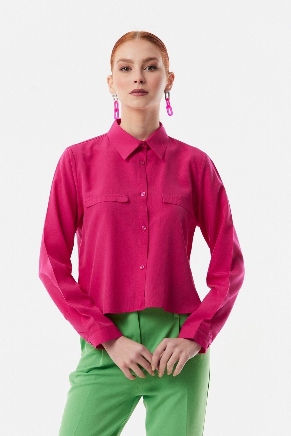 

Рубашка - Розовая - Классический крой Fulla Moda, розовый