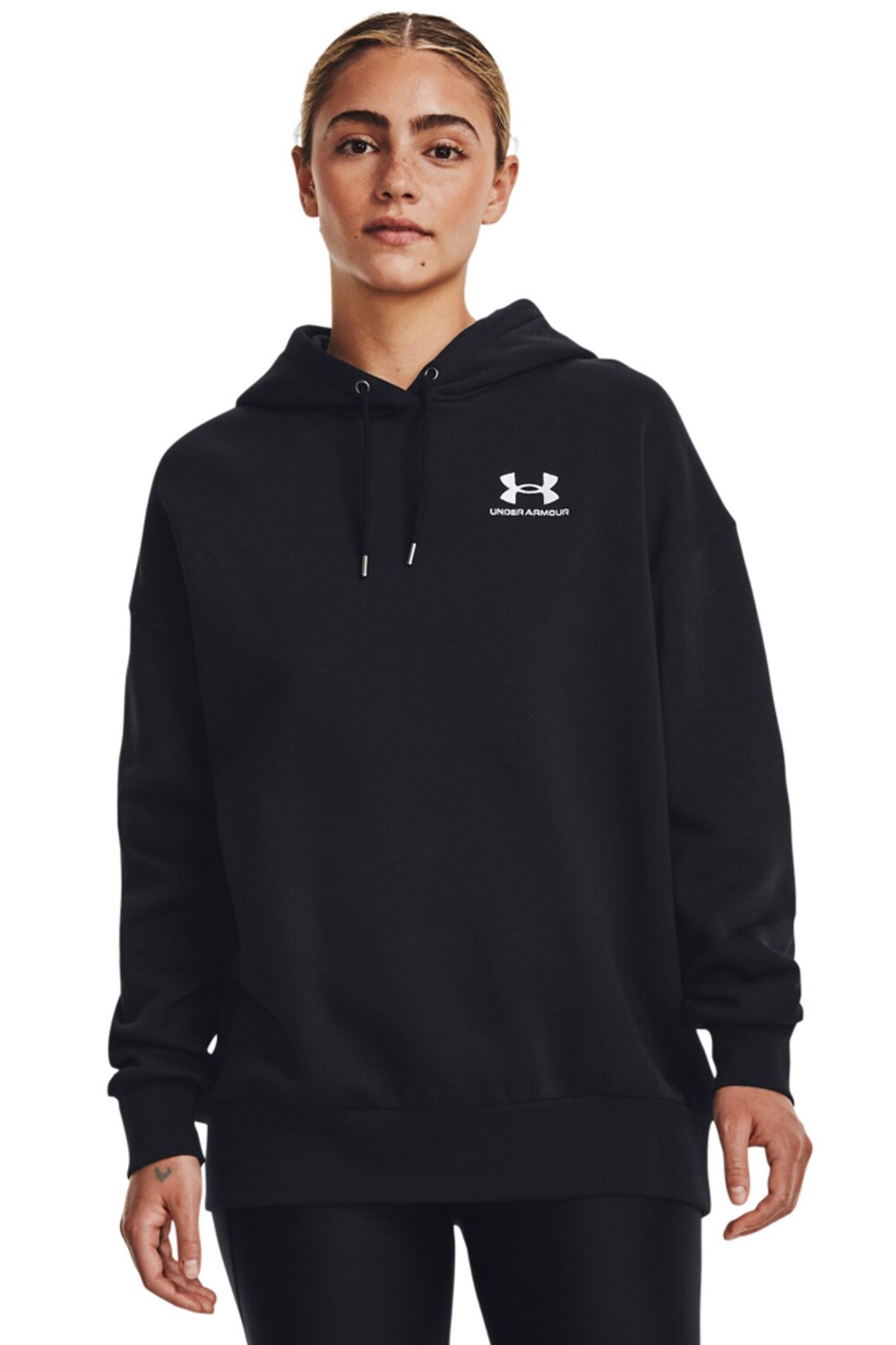 

Толстовка из флиса Essential зеленого цвета в стиле оверсайз Under Armour, черный