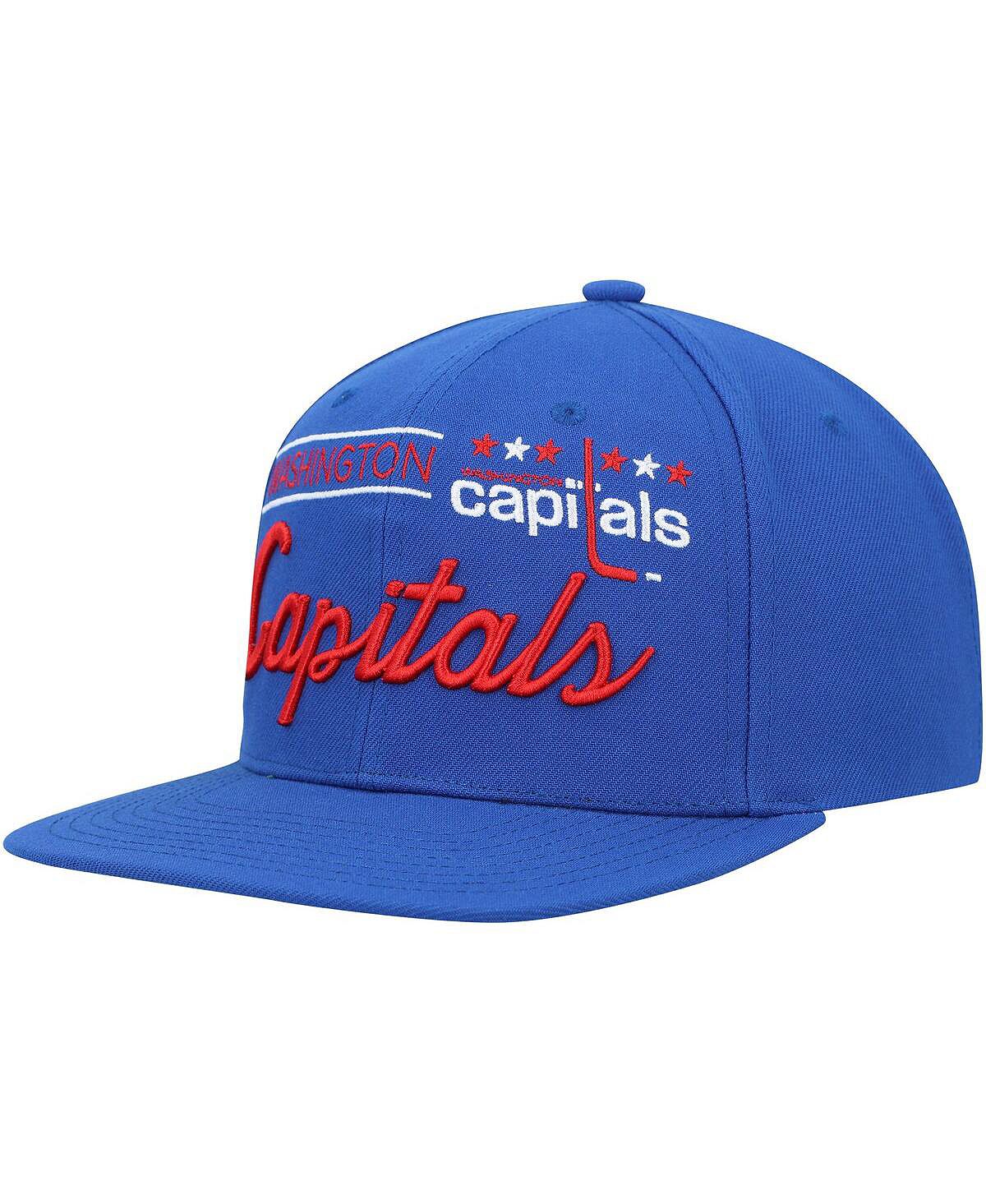 

Мужская синяя бейсболка Washington Capitals в стиле ретро с замком Snapback Mitchell & Ness