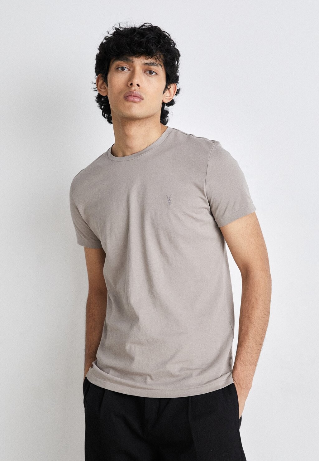

Базовая футболка Tonic Crew AllSaints, цвет chestnut taupe, Серый