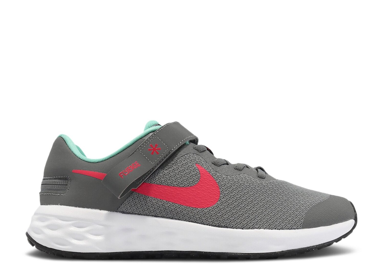

Кроссовки Nike Revolution 6 Flyease Gs 'Smoke Grey Siren Red', серый