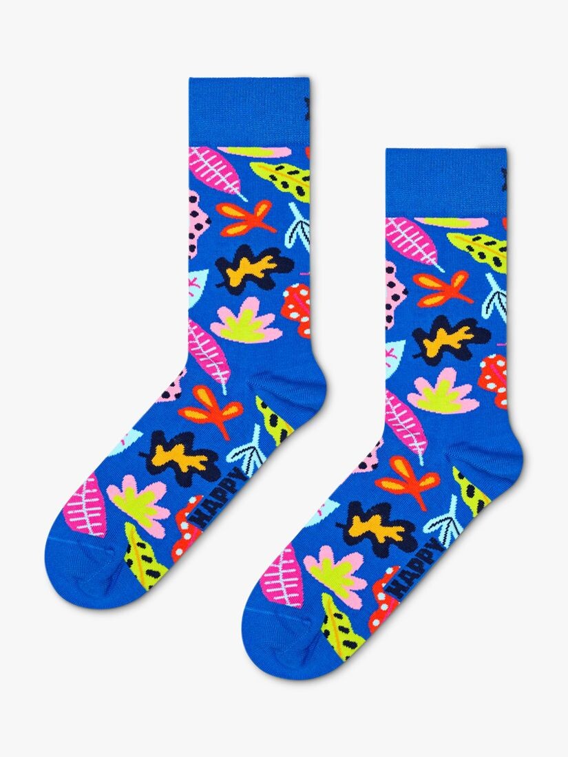 

Носки с листьями Happy Socks, синий/мульти