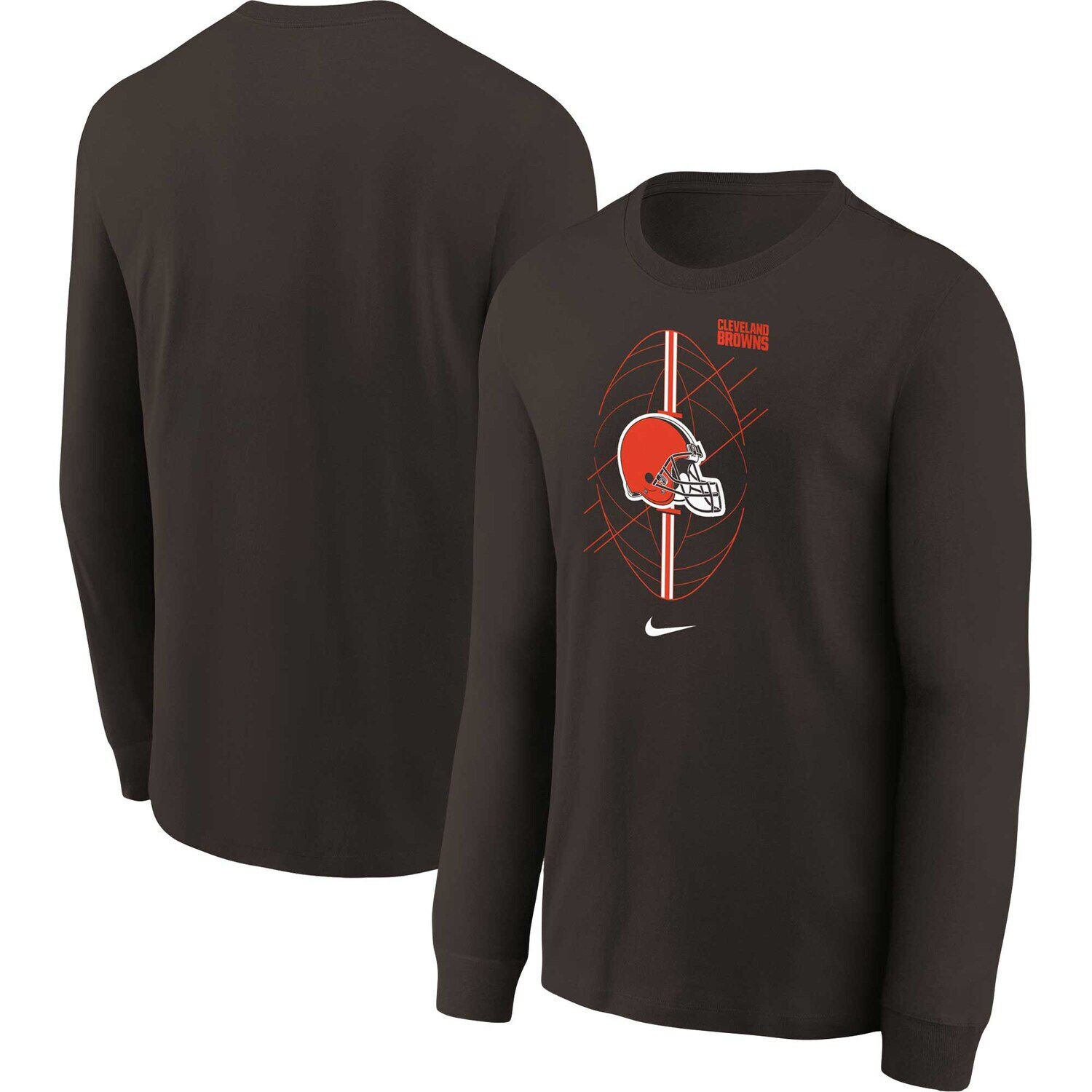 

Футболка с длинными рукавами Nike Brown Cleveland Browns Icon для малышей Nike