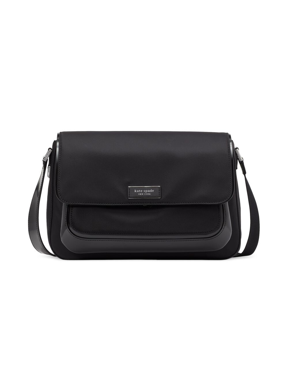 

Нейлоновая сумка-мессенджер Sam Icon среднего размера kate spade new york, черный