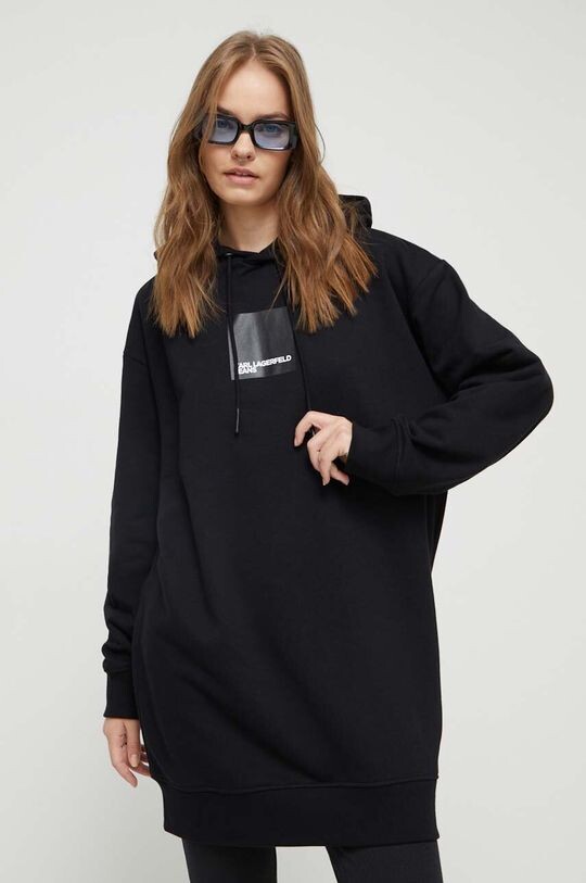 

Платье из хлопка Karl Lagerfeld, черный