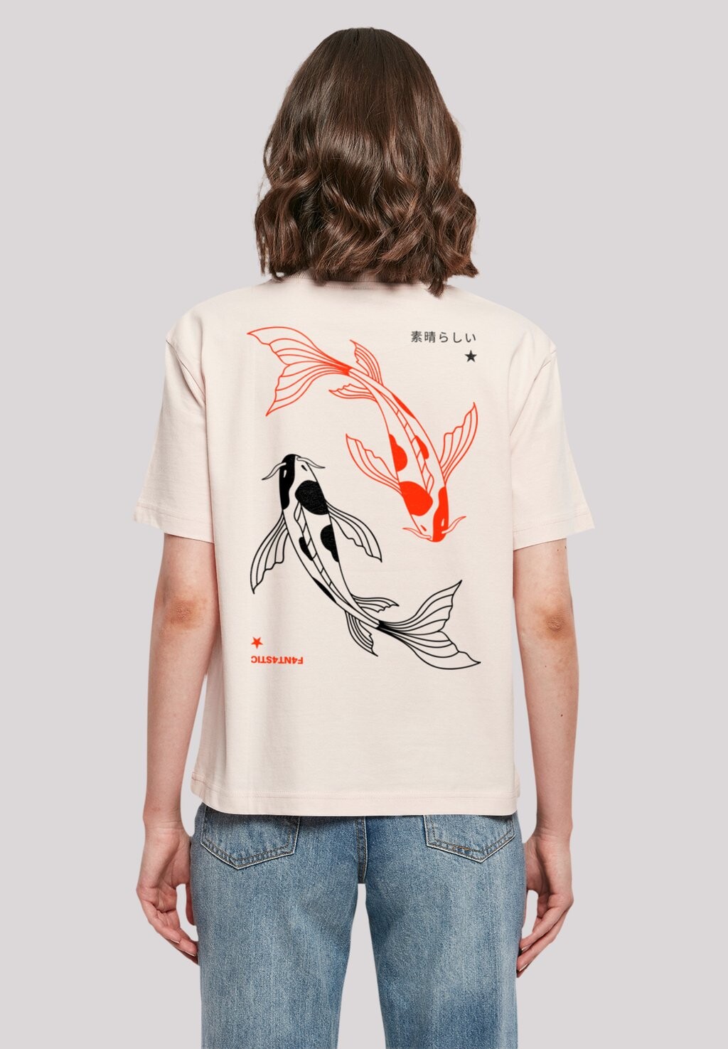 

Футболка с принтом KOI KARPFEN JAPAN F4NT4STIC, цвет pink