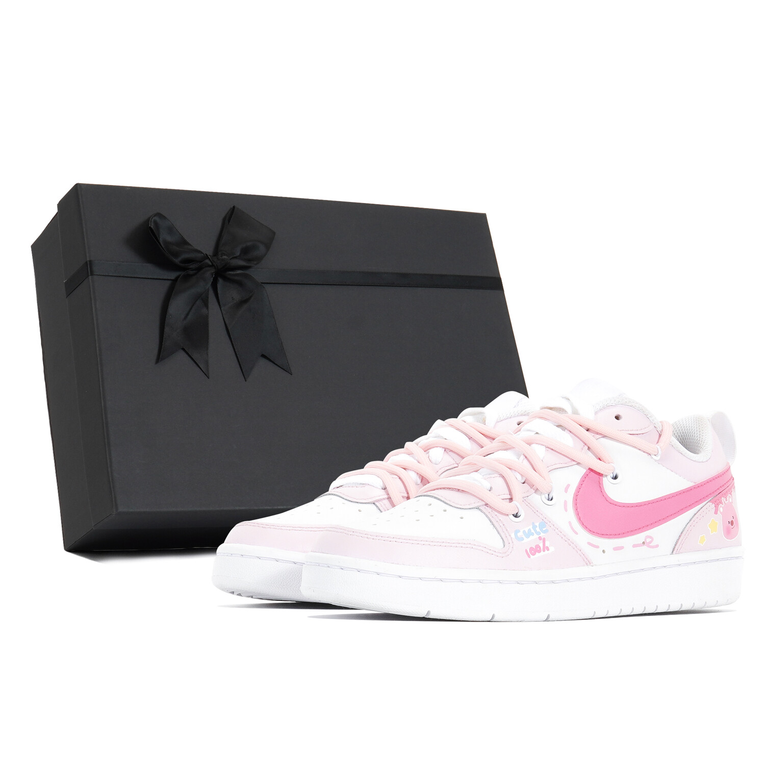 

Кроссовки Nike Court Borough 2 Skateboarding Shoes Women's Low-top Pink/white, белый