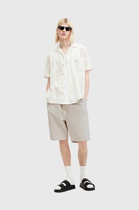 

Шорты из смесового льна AllSaints, бежевый