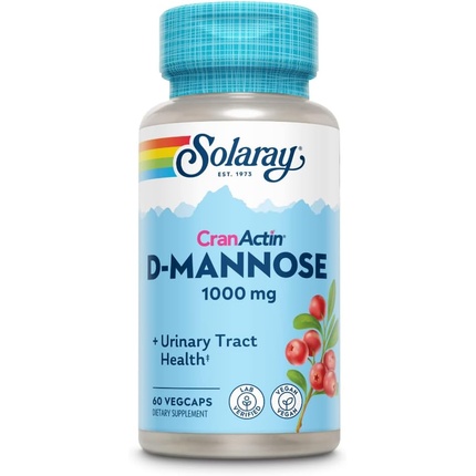 Solaray D-манноза с клюквенной добавкой CranActin 400 мг 60 растительных капсул solaray super cranactin со смесью трав 400 мг 60 растительных капсул