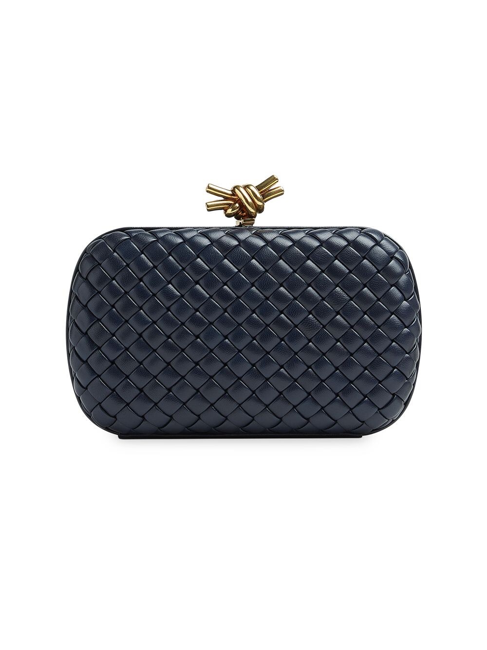 

Мягкий кожаный клатч с узлом Bottega Veneta
