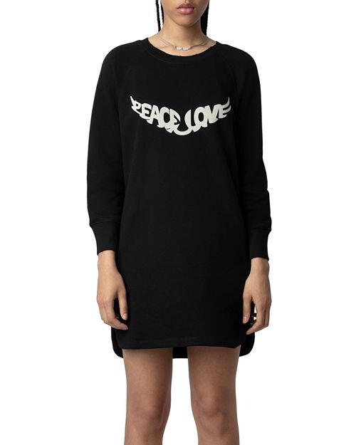 

Диас Пис и amp; Хлопковое платье Love Zadig & Voltaire, цвет Black