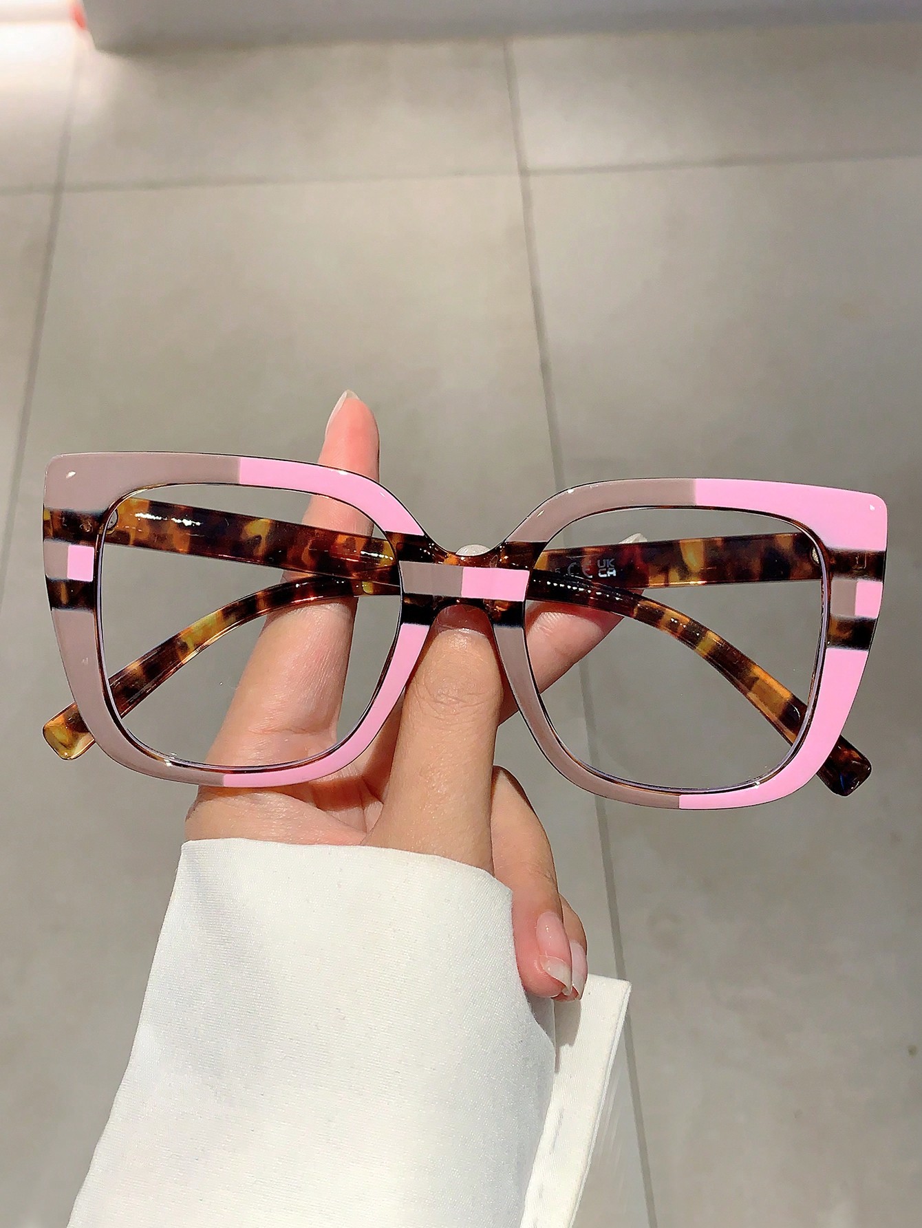 1 шт. женские новые трехцветные простые очки «кошачий глаз» в большой оправе