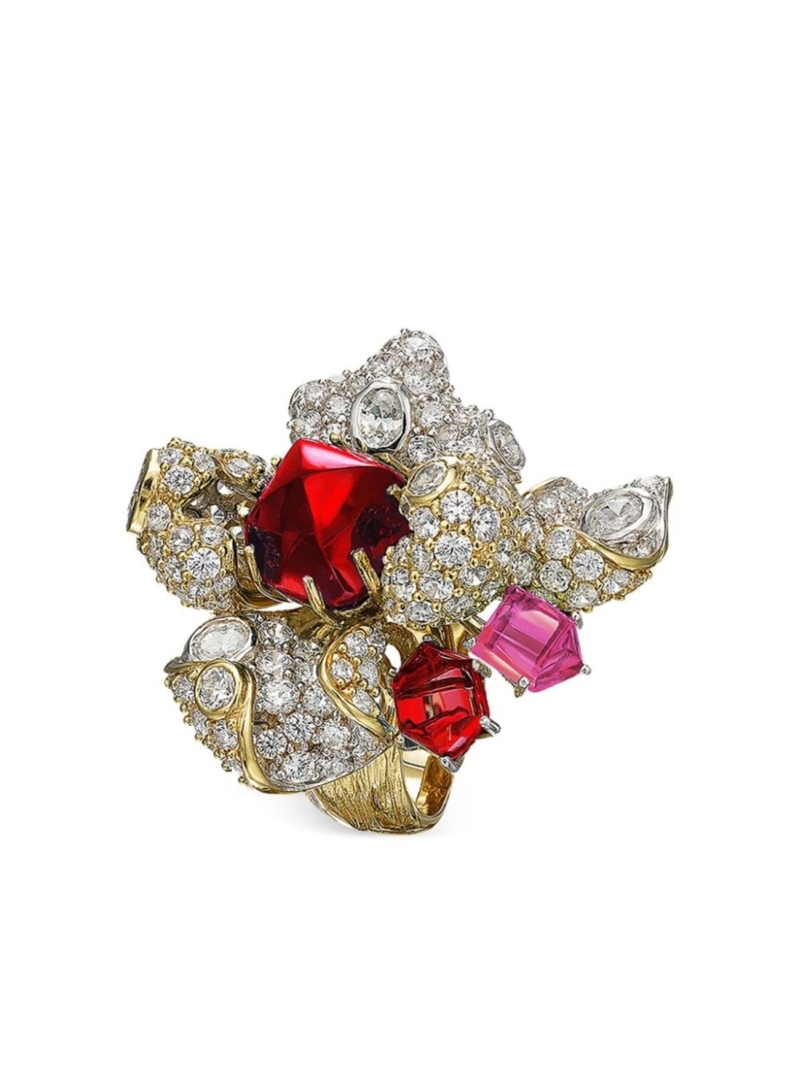 

Позолоченное кольцо Ruby Blossom с камнями Anabela Chan, белый