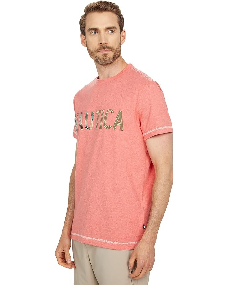 

Футболка Nautica Logo Graphic T-Shirt, цвет Coral Gables Heather