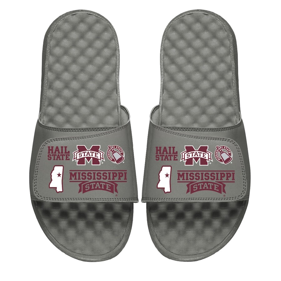 

Шлепанцы ISlide Mississippi State Bulldogs, серый