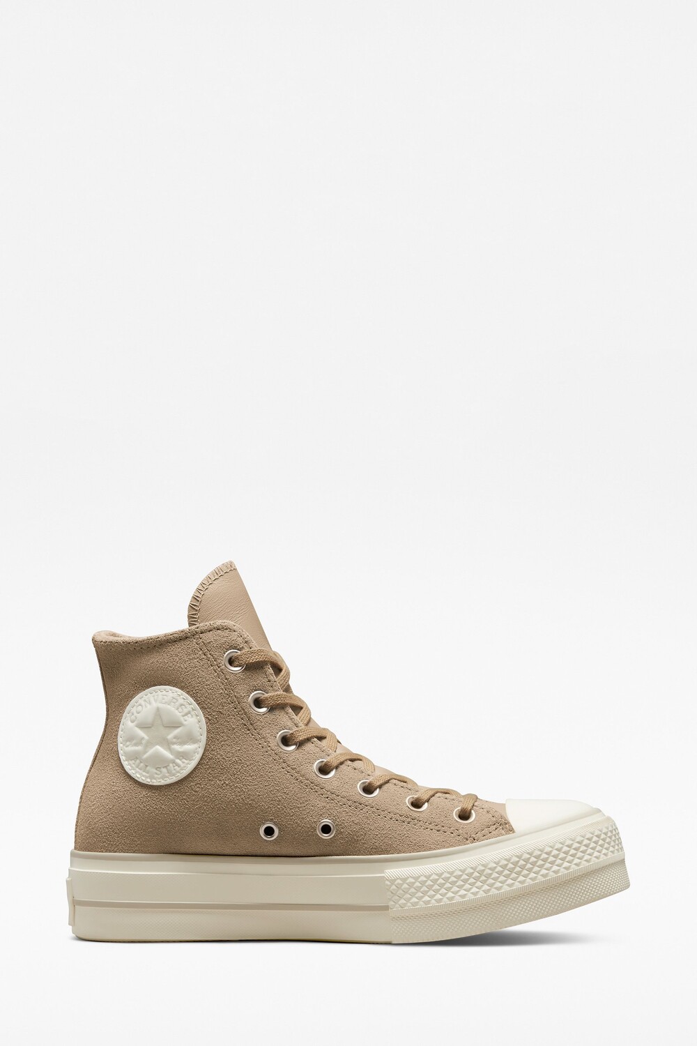 

Поднимите высокие спортивные туфли Converse, бежевый