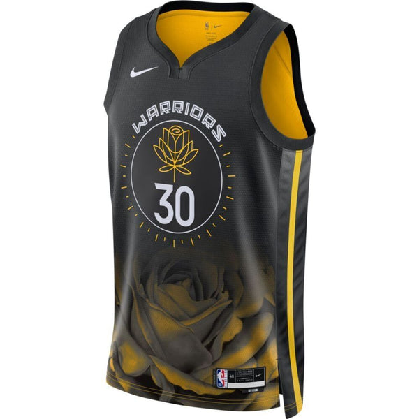 Майка Nike Dri-FIT NBA Swingman Jersey City Edition 'Golden State Warriors Stephen Curry', черный 2021 men american basketbal jersey golden state stephen curry t shirt