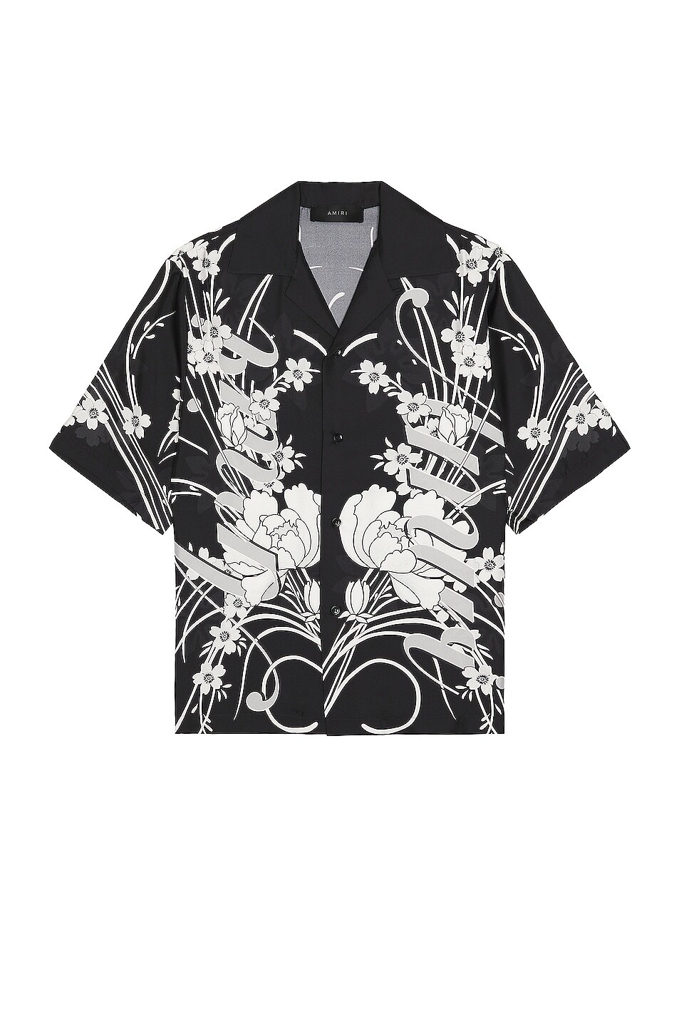 

Рубашка Amiri Floral Bowling, черный