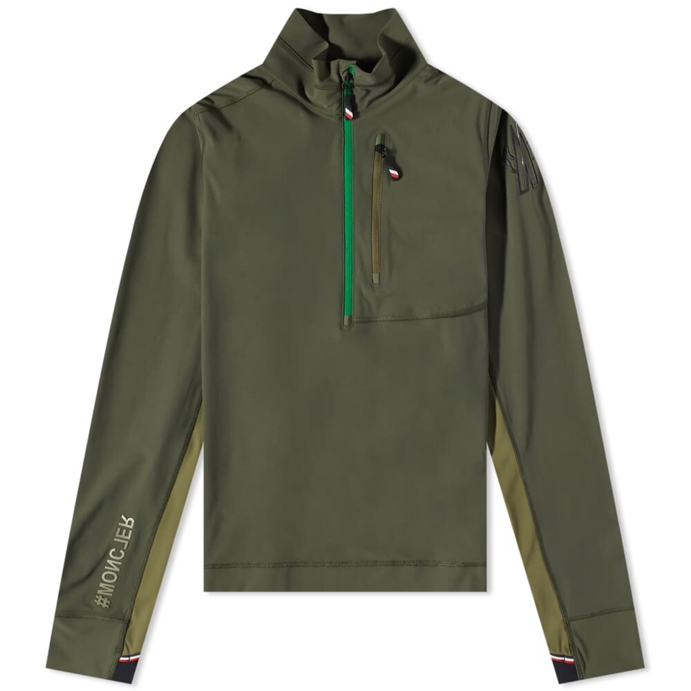 

Свитшот Moncler Grenoble Tech с застежкой-молнией на молнии, зеленый