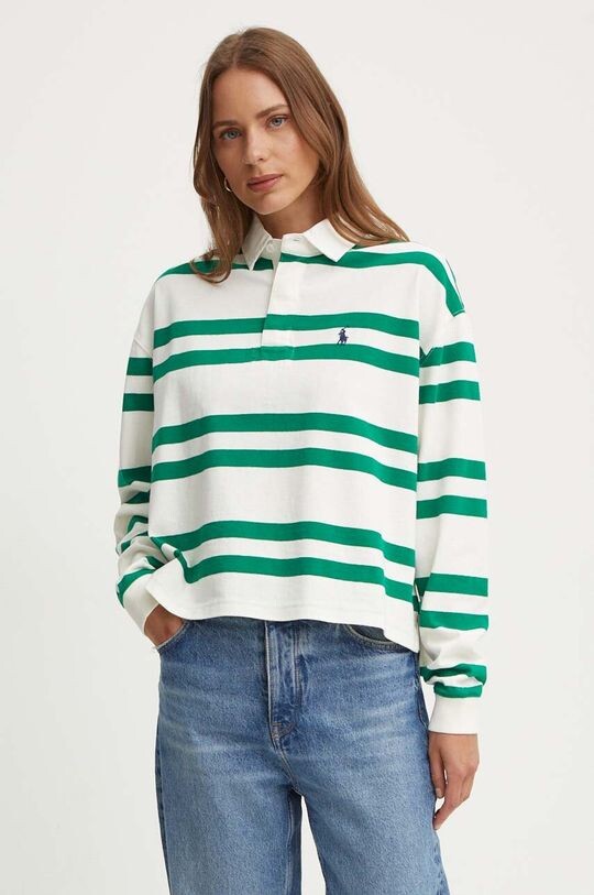 

Хлопковая рубашка с длинным рукавом Polo Ralph Lauren, бежевый