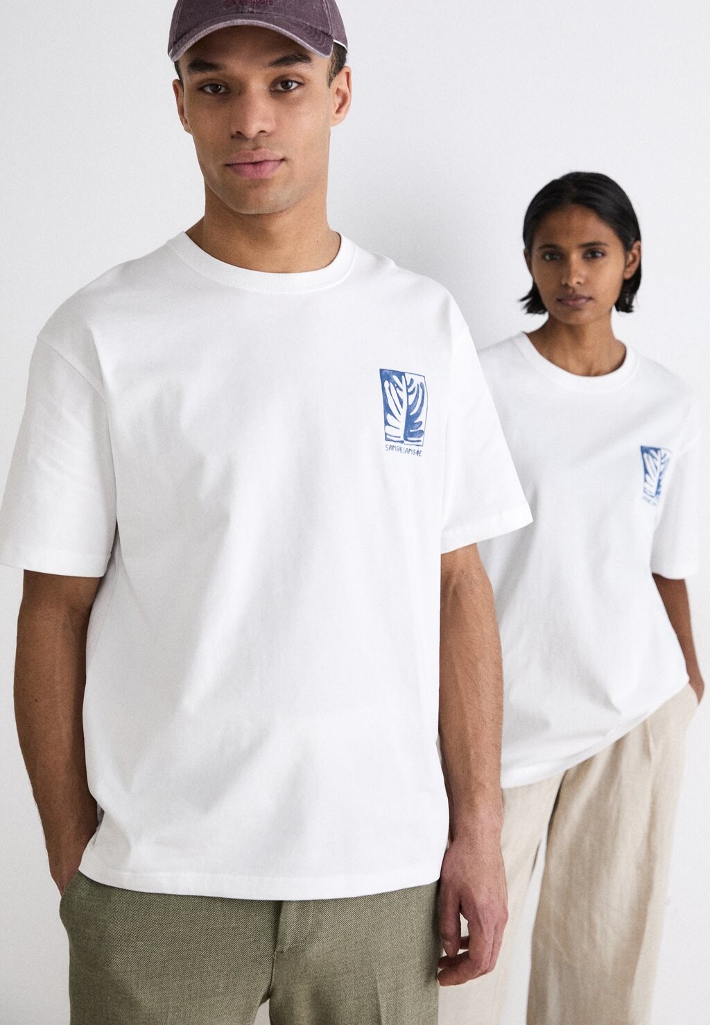 

Футболка с принтом UNISEX Samsøe Samsøe, белый