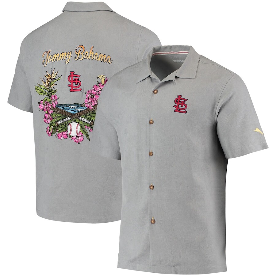 

Рубашка Tommy Bahama St Louis Cardinals, серый