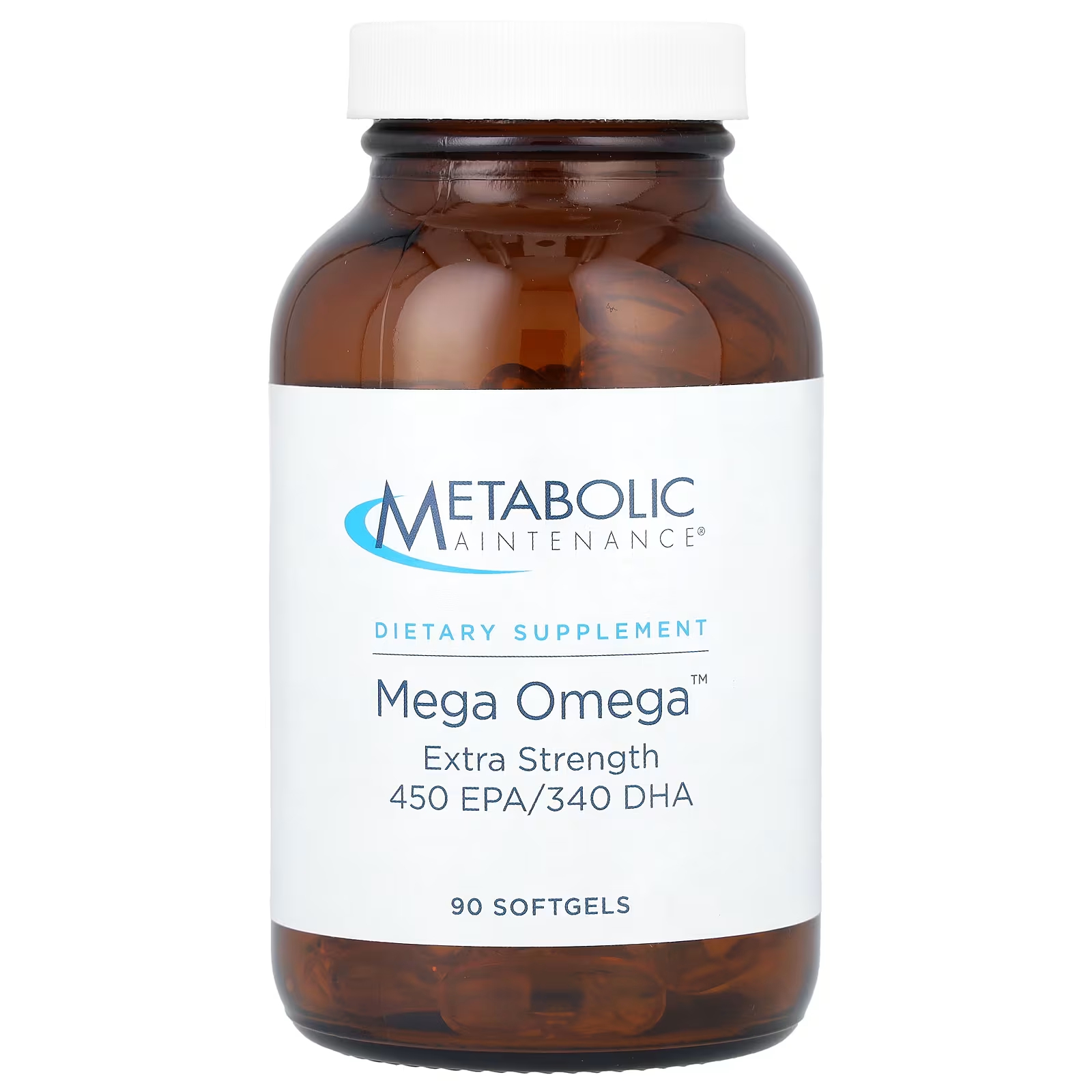 Метаболическое обслуживание Mega Omega Extra Strength, 90 мягких таблеток Metabolic Maintenance