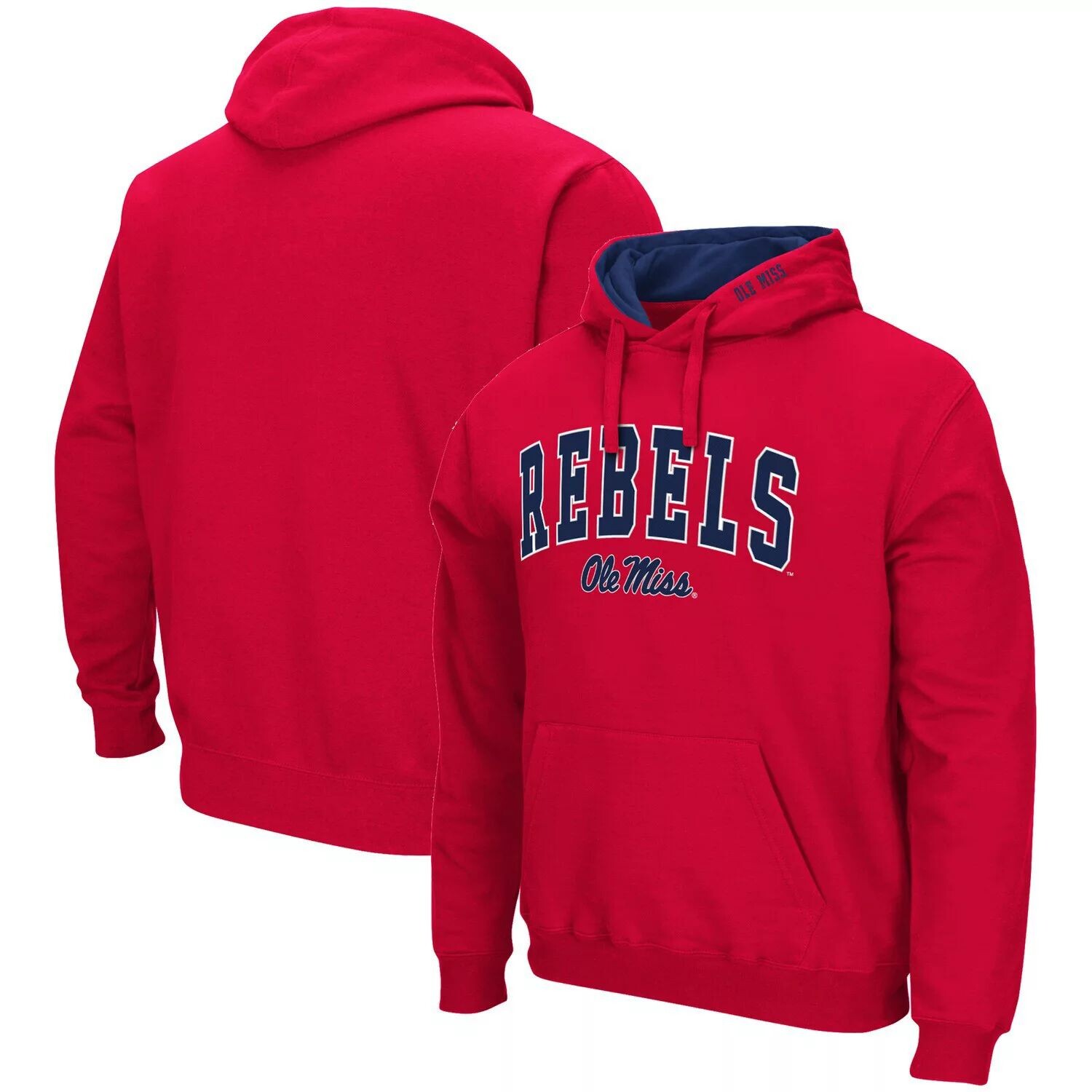 

Мужской красный пуловер с капюшоном Ole Miss Rebels Arch & Logo 3.0 Colosseum
