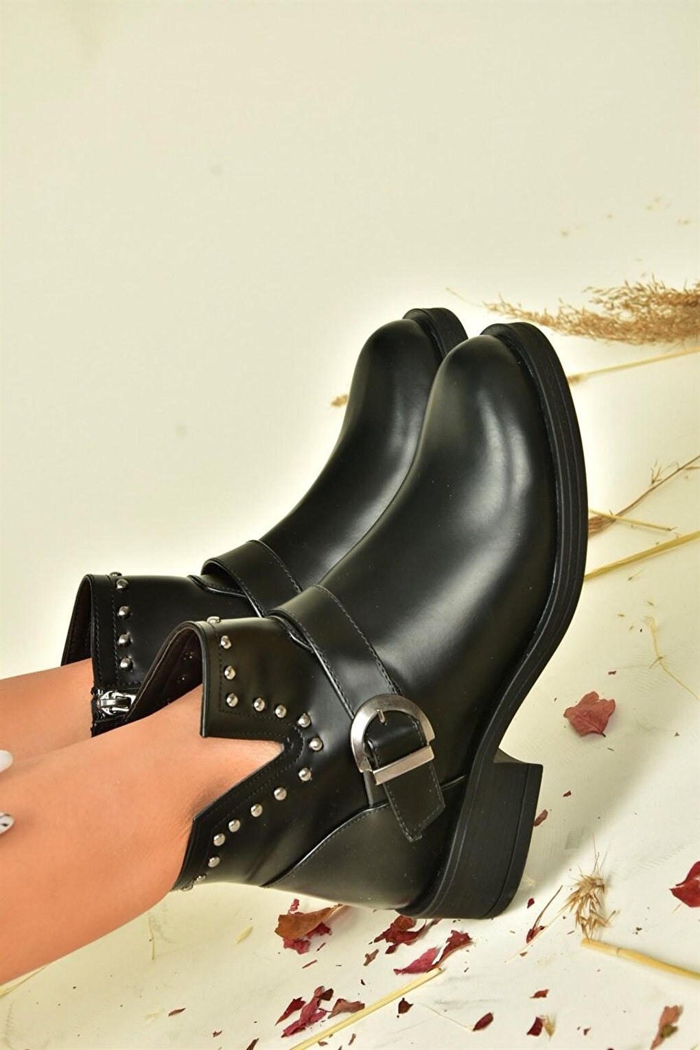 N5184002 Черные женские ботинки Fox Shoes