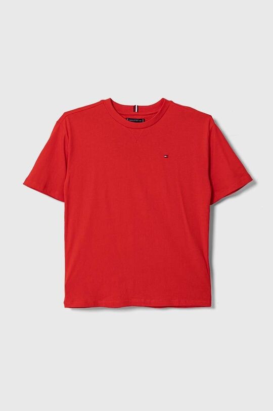 

Детская хлопковая футболка Tommy Hilfiger, красный