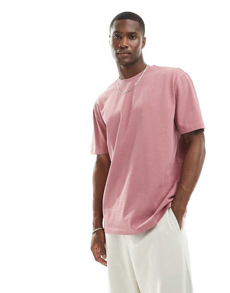 

ASOS DESIGN – Essential – розовая футболка свободного кроя, 240 г/м²