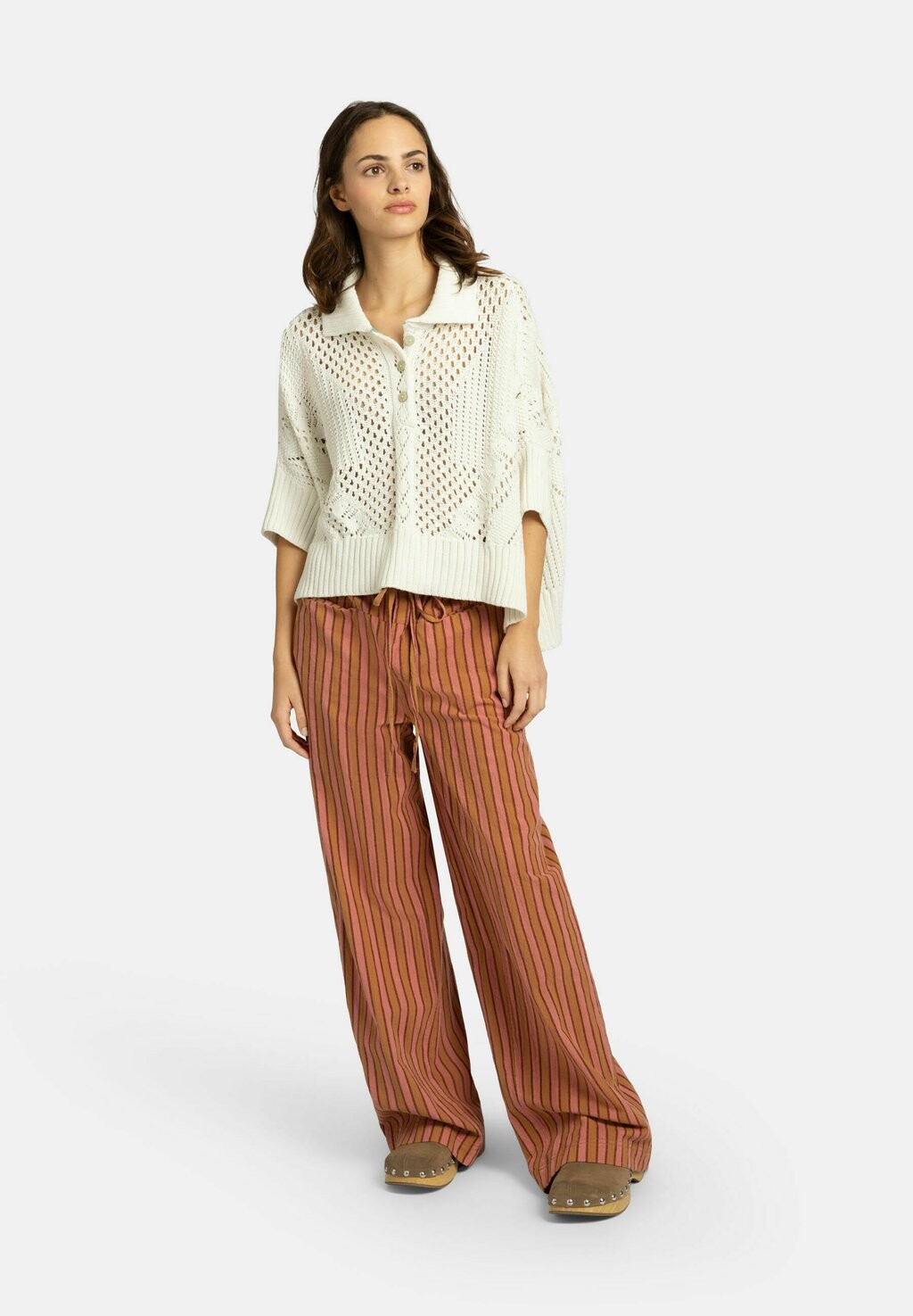 

Вязаный свитер TO THE POINT Free People, белый