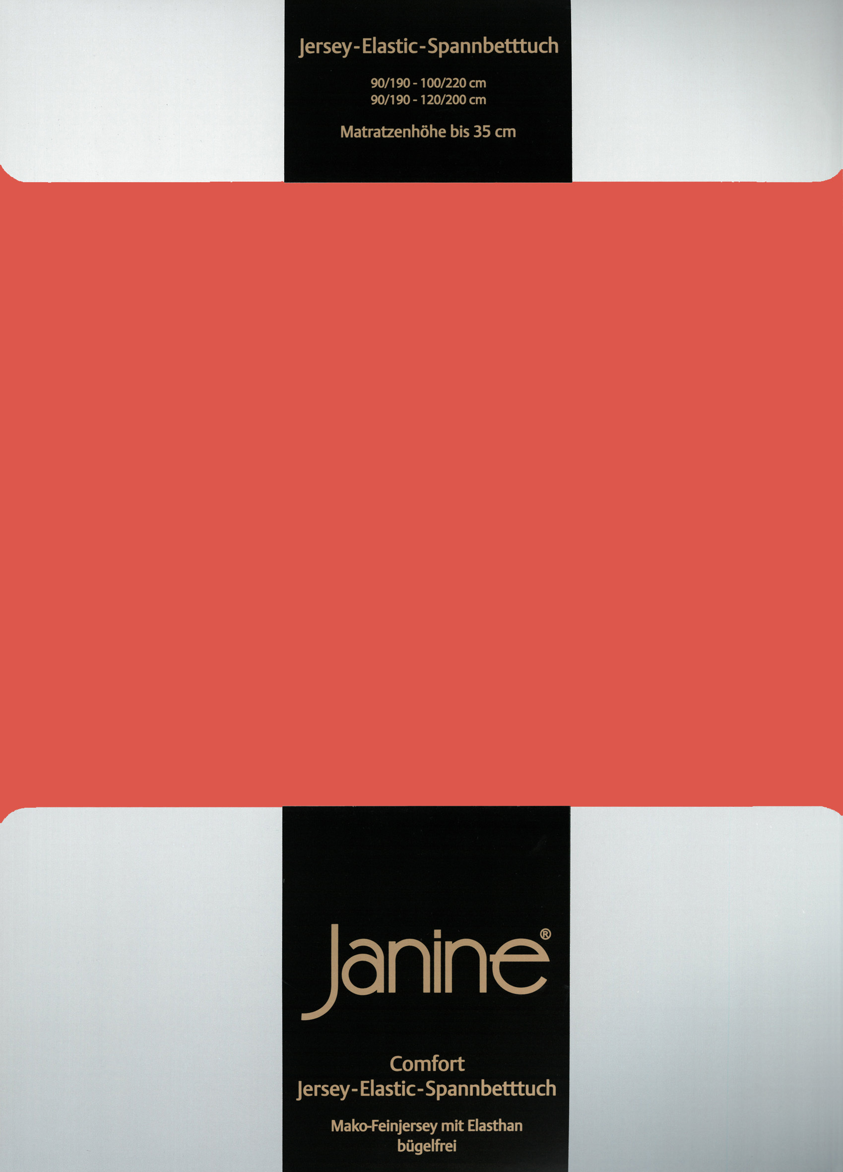Простыня Janine Elastic Jersey, коралловый простыня janine elastic jersey морской