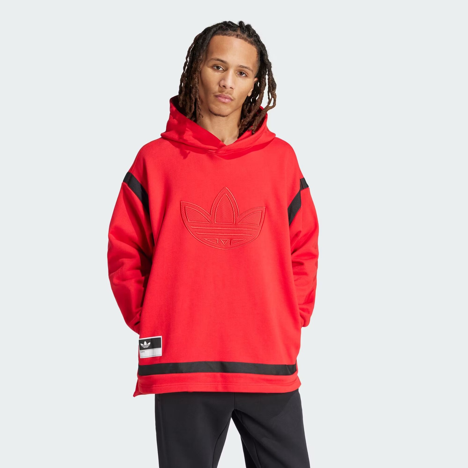 

Классическая уличная худи премиум-класса Adidas, цвет Better Scarlet/Black