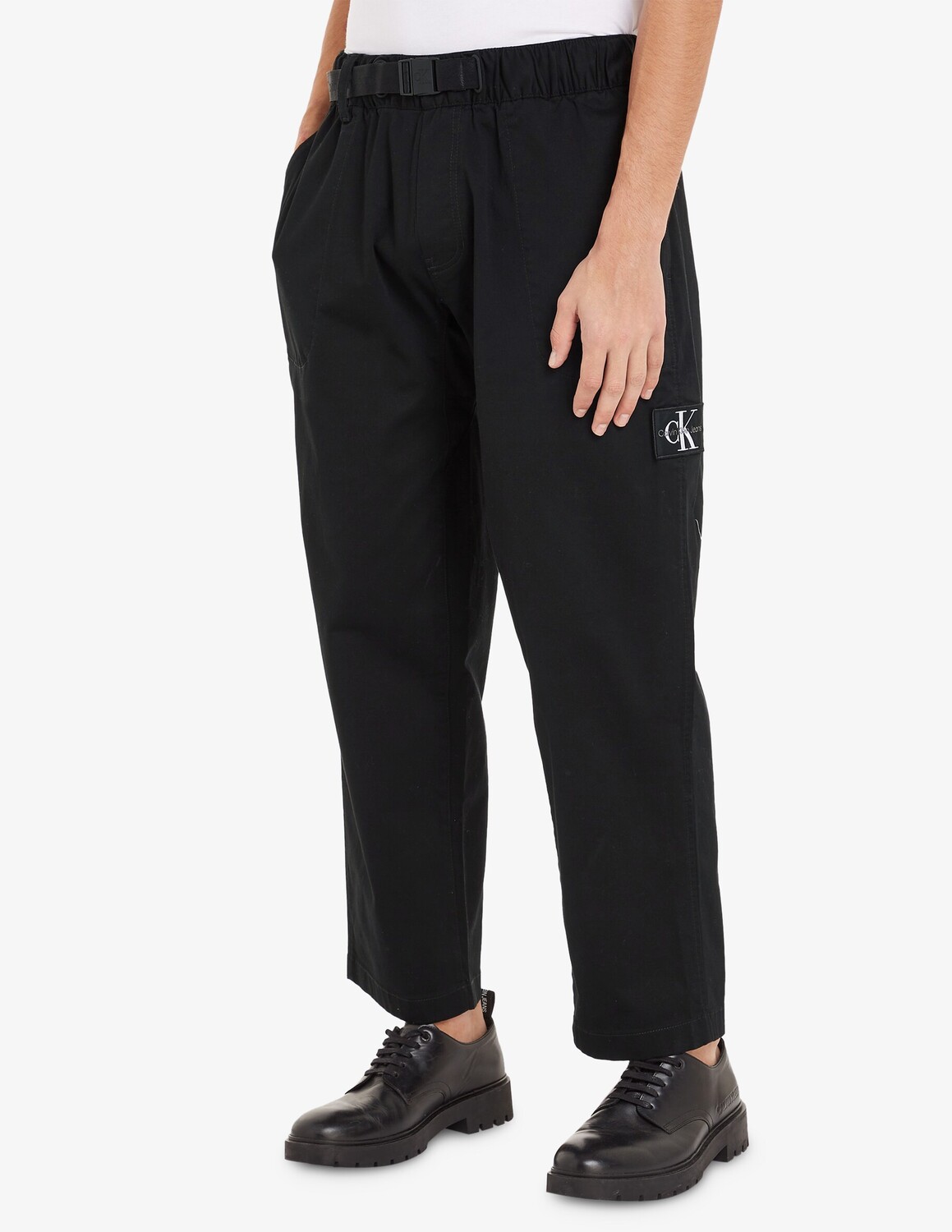 

Прямые брюки с поясом Calvin Klein Jeans, черный