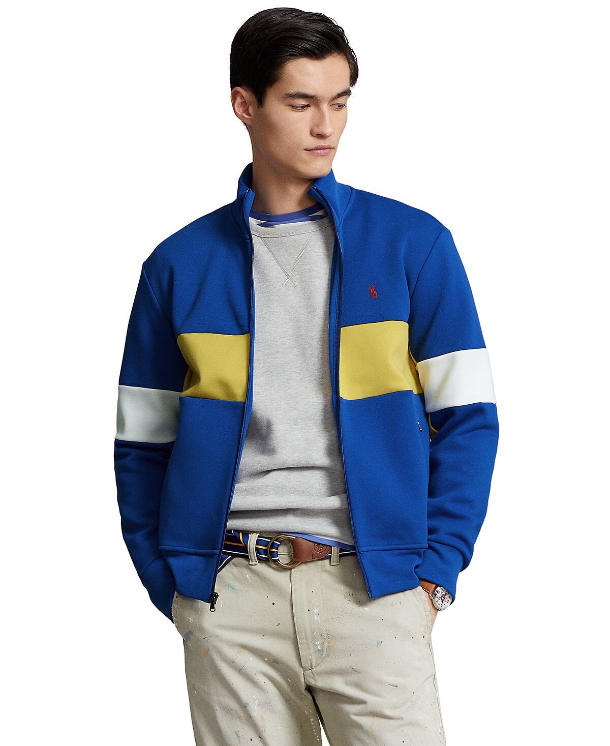 

Мужская спортивная куртка двойной вязки в сетку Polo Ralph Lauren