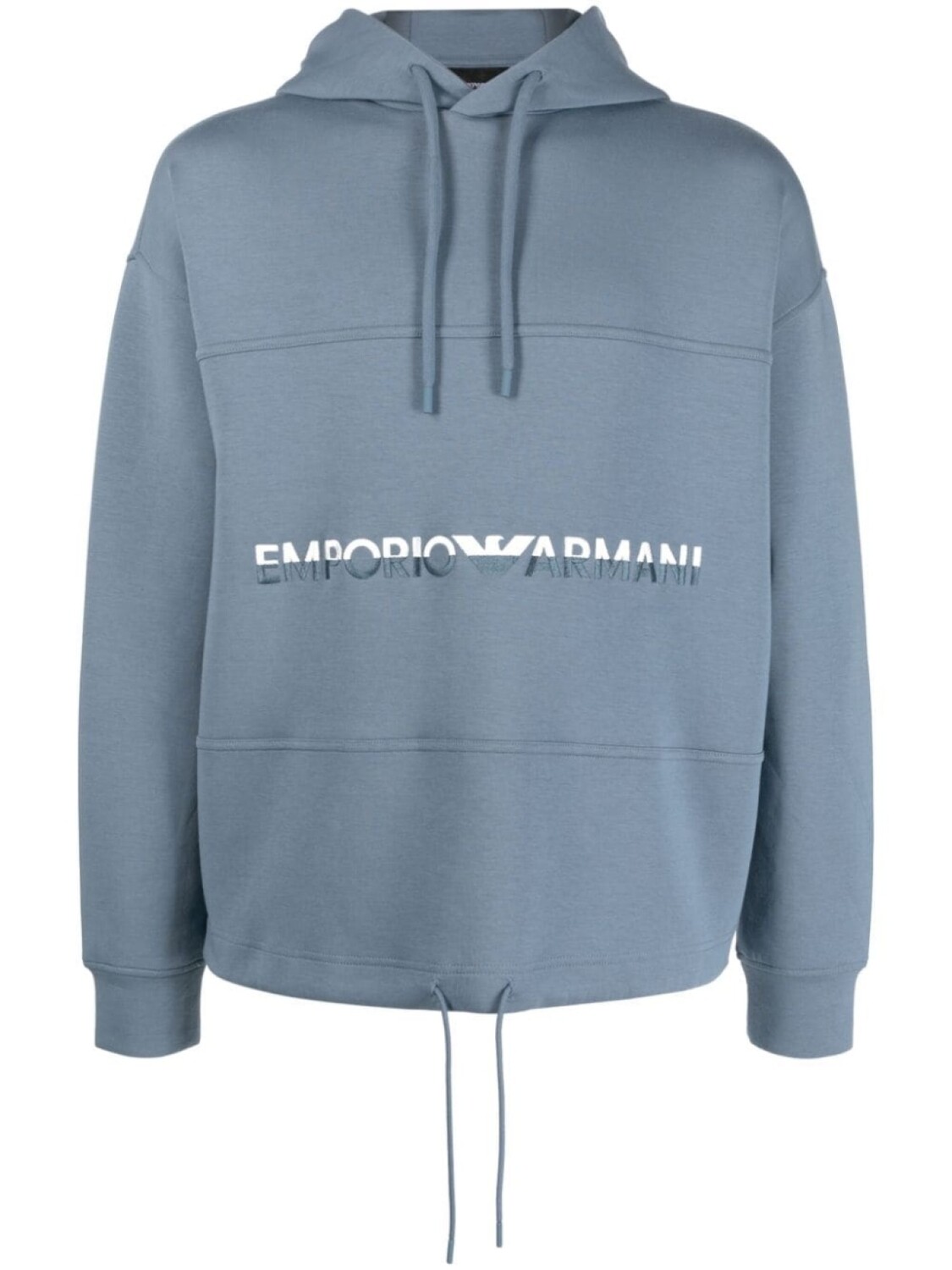 

Emporio Armani худи с кулиской и вышитым логотипом, синий