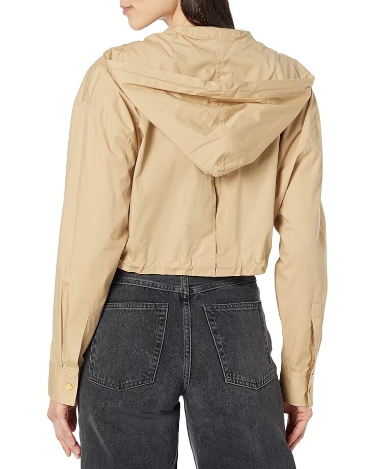 

Куртка Michael Kors Cotton Crop Bomber Jacket, хаки