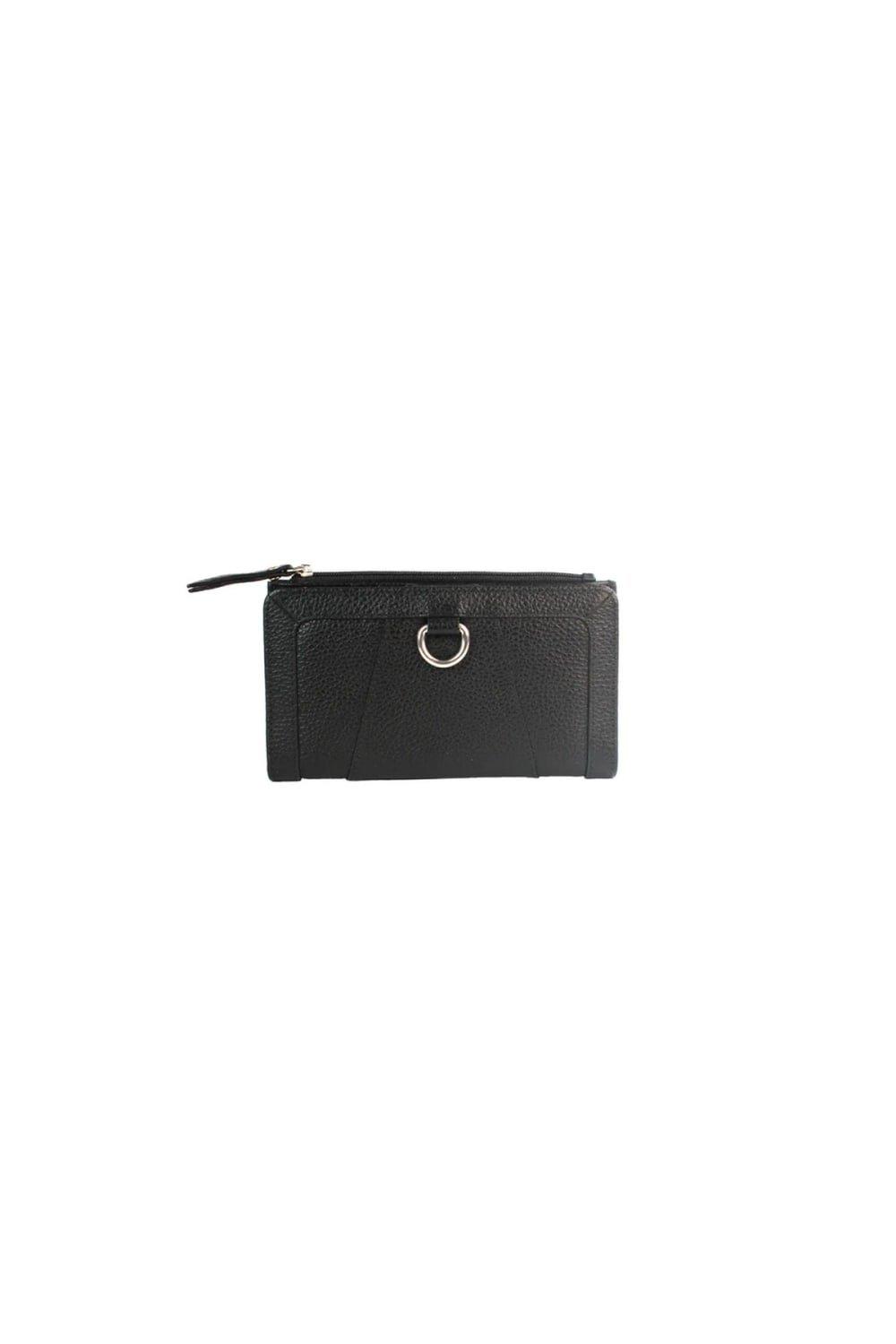 Кожаный кошелек с D-образным кольцом Eastern Counties Leather, черный считыватель карт rfid idetris 11 mf