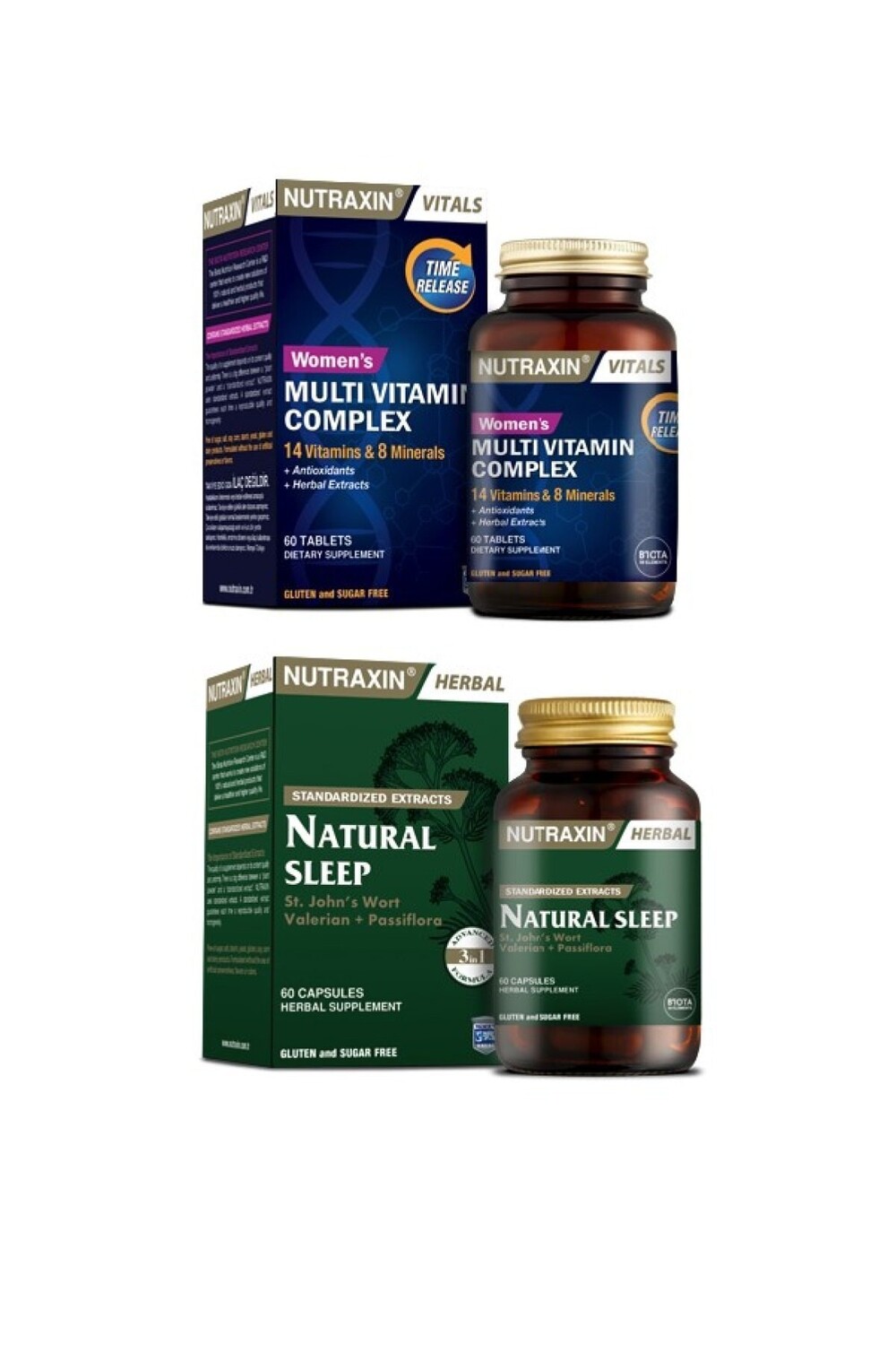 

Nutraxin Женский мультивитаминный комплекс 60 таблеток для женщин натуральный сон Регулятор сна таблетки 60 капсул